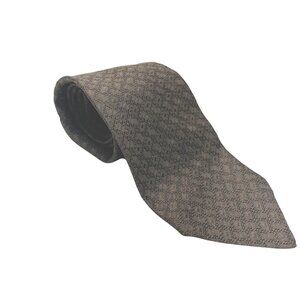 VTG  60's  Christian Dior 100% Silk Tie  Wide Mossy Green Geometric‎ Collectible